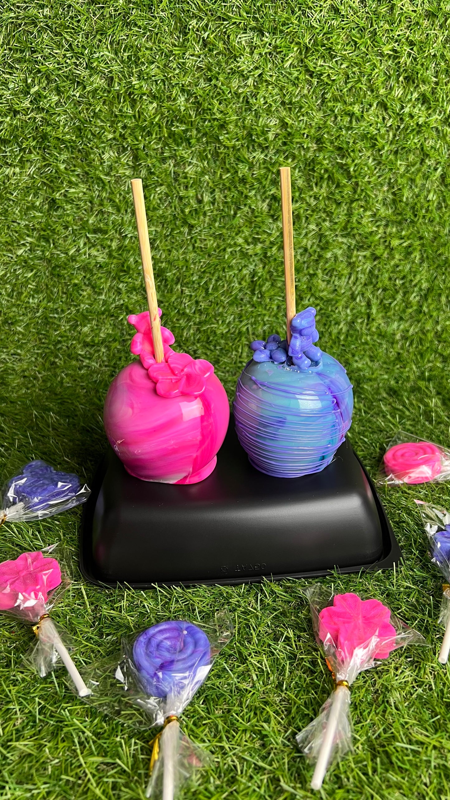 🍎 🍭Pommes d’amour personnalisées - Lot de 2