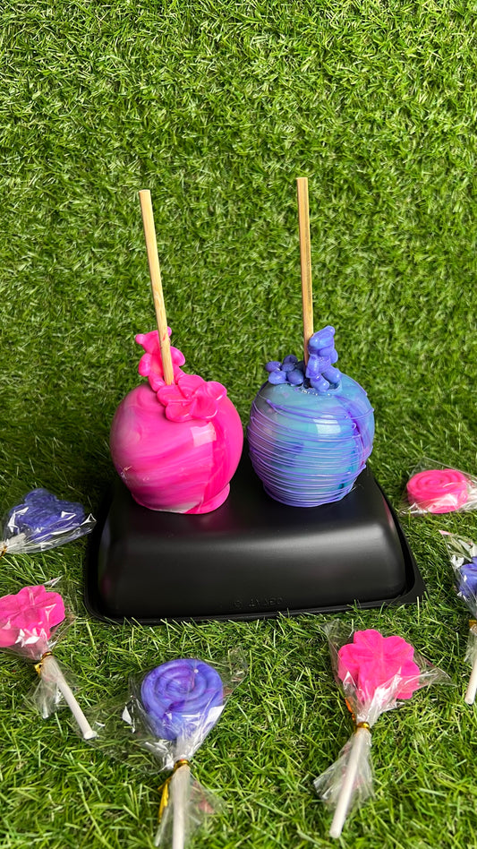 🍎 🍭Pommes d’amour personnalisées - Lot de 2